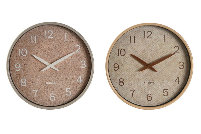 DKD Home Decor Reloj de Pared Scandi Natural Marron 4.7 x 30 x 30 cm (2 Unidades) DKD Home Decor Reloj de Pared Scandi Natural Marron 4.7 x 30 x 30 cm (2 Unidades)