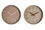 DKD Home Decor Reloj de Pared Scandi Natural Marron 4.7 x 30 x 30 cm (2 Unidades)