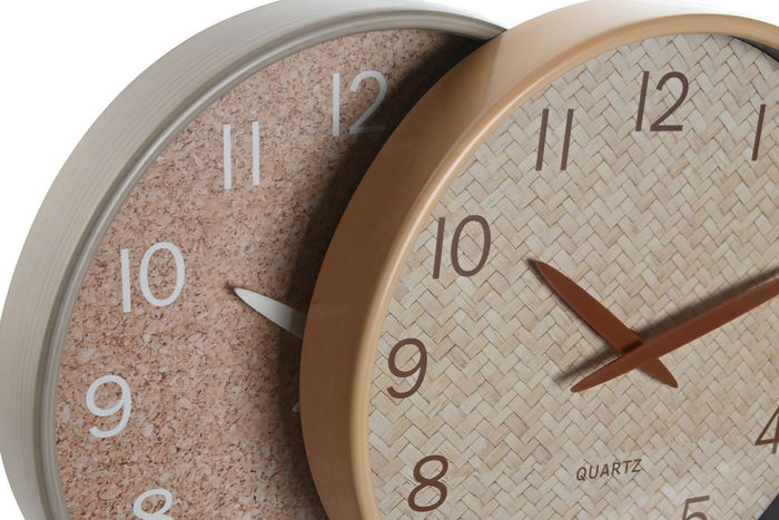 DKD Home Decor Reloj de Pared Scandi Natural Marron 4.7 x 30 x 30 cm (2 Unidades) DKD Home Decor Reloj de Pared Scandi Natural Marron 4.7 x 30 x 30 cm (2 Unidades)