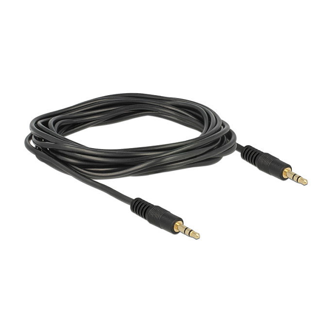 DeLOCK Cable de audio 3,5 mm macho a macho de 3 m, Negro