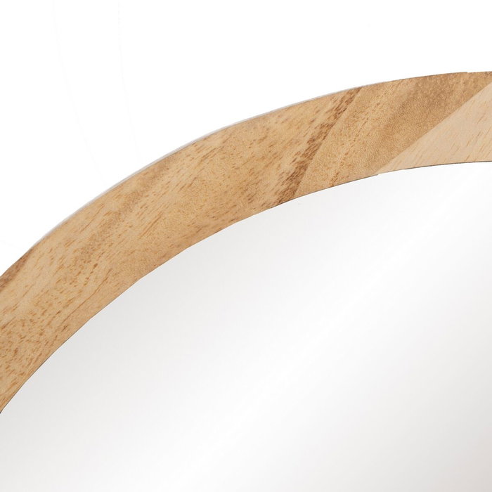Ixia Espejo Decorativo de Madera Natural 40 x 40 cm