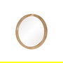 Espejo Natural Madera Decoración 40 X 40 cm