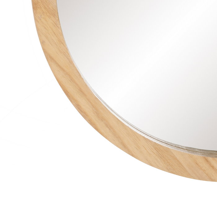 Espejo Natural Madera Decoración 40 X 40 cm