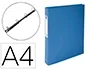 Exacompta Carpeta de 4 Anillas 30 mm Redondas Din A4 Cartón Forrado Azul Clean'Safe