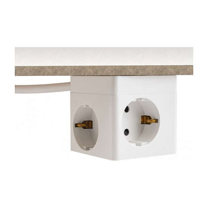 DeLOCK Regleta 3 Enchufes con Cubo, Carga USB 3.4A, Cable 1.5m, Blanco, 3680W, 250V, CEE 7/3, con Protección Infantil, Referencia Delock Steckdosenwürfel