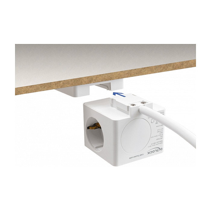 DeLOCK Regleta 3 Enchufes con Cubo, Carga USB 3.4A, Cable 1.5m, Blanco, 3680W, 250V, CEE 7/3, con Protección Infantil, Referencia Delock Steckdosenwürfel