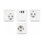 DeLOCK Extensión de Enchufe Cúbico 3 Tomas con Protección para Niños y USB, 1,5 m, Blanco