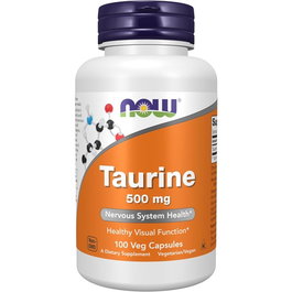 NOW Taurina 500 mg, 100 cápsulas