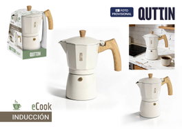 Quttin Cafetera de Inducción ECOOK de Aluminio para 6 Servicios