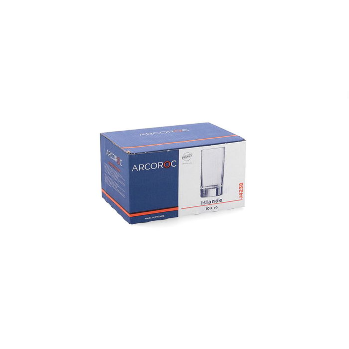 Caja 6 Vasos Altos Vidrio Islande Arcoroc 10 cL