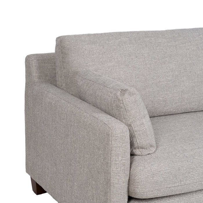 Sofá 3 Plazas Gris Tejido-Madera 221 X 90 X 87 cm