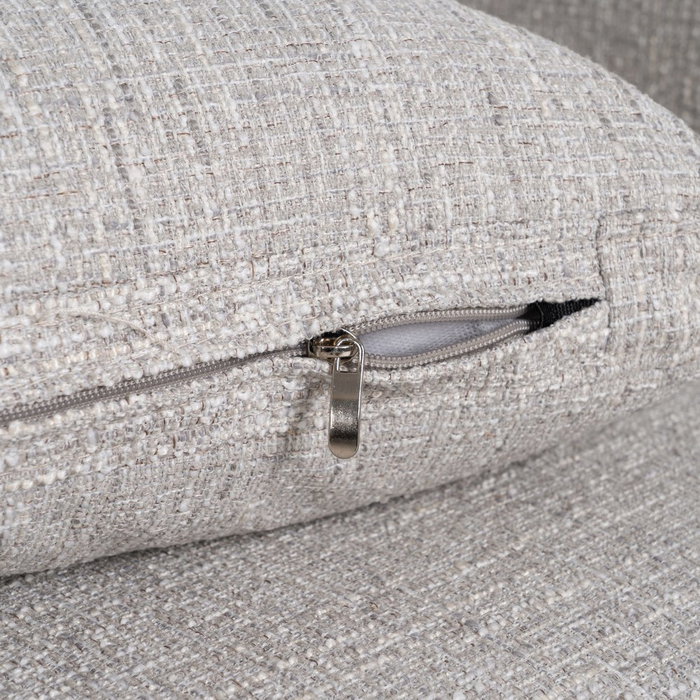 Sofá 3 Plazas Gris Tejido-Madera 221 X 90 X 87 cm