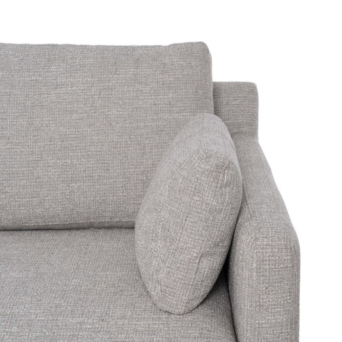 Sofá 3 Plazas Gris Tejido-Madera 221 X 90 X 87 cm