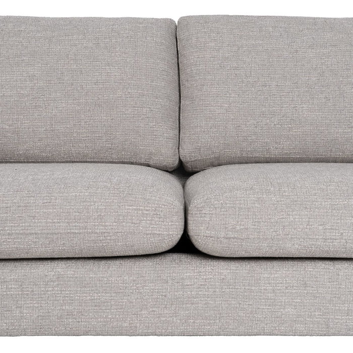 Sofá 3 Plazas Gris Tejido-Madera 221 X 90 X 87 cm