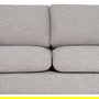 Sofá 3 Plazas Gris Tejido-Madera 221 X 90 X 87 cm