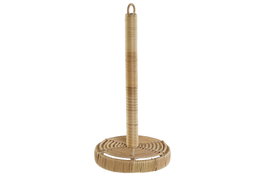DKD Home Decor Portarrollos de Ratán y Hierro Marrón Natural