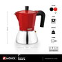 Cafetera Italiana BRA INOX RED 9T Rojo 470 ml