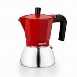 Cafetera Italiana BRA INOX RED 9T Rojo 470 ml