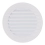 Edm Rejilla de ventilación redonda empotrable con mosquitera ø90mm ABS blanca