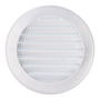 Edm Rejilla de ventilación redonda empotrable con mosquitera ø90mm ABS blanca