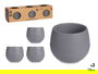 Ibergarden Set 3 Macetas Reserva Agua 13 cm Antracita Plástico PP (Set de 4)