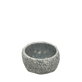 Summa Premium Bol de Piedra Natural Modelo Roca, Color Gris, 10 cm de Diámetro x 6 cm de Alto