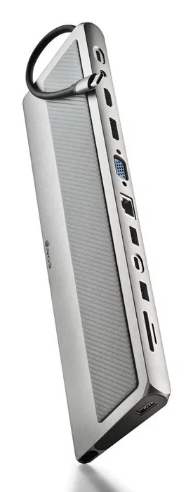 NGS WonderDock 12 Pro Hub USB Tipo-C 12 en 1 con 2xHDMI 4K, VGA, RJ45, 3xUSB 3.0, Lector Tarjetas SD/TF, USB-C PD 100W Gris NGS WonderDock 12 Pro Hub USB Tipo-C 12 en 1 con 2xHDMI 4K, VGA, RJ45, 3xUSB 3.0, Lector Tarjetas SD/TF, USB-C PD 100W Gris