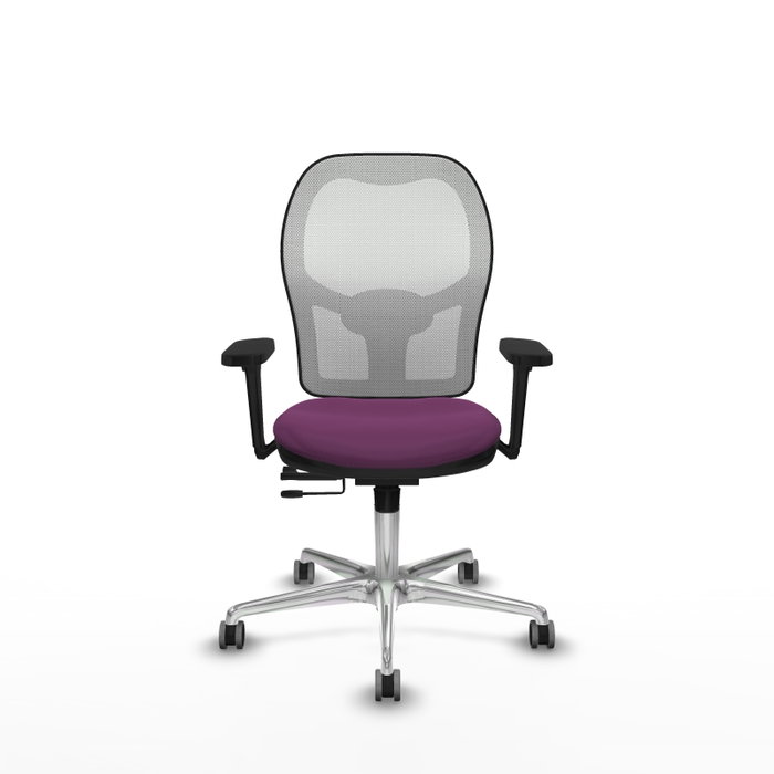 PIQUERAS Y CRESPO Silla de oficina Jorquera Morado/Blanco con Brazos 3D