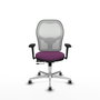 PIQUERAS Y CRESPO Silla de oficina Jorquera Morado/Blanco con Brazos 3D