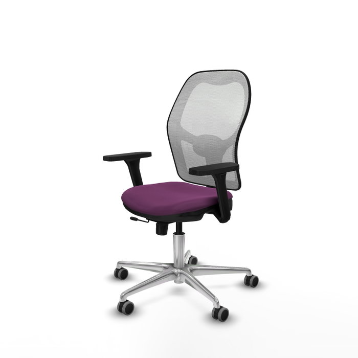 PIQUERAS Y CRESPO Silla de oficina Jorquera Morado/Blanco con Brazos 3D