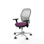 PIQUERAS Y CRESPO Silla de oficina Jorquera Morado/Blanco con Brazos 3D