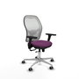 PIQUERAS Y CRESPO Silla de oficina Jorquera Morado/Blanco con Brazos 3D