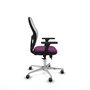 PIQUERAS Y CRESPO Silla de oficina Jorquera Morado/Blanco con Brazos 3D