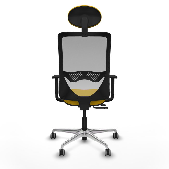 PIQUERAS Y CRESPO Silla de oficina Zulema con mecanismo Sincro/Traslack, Amarillo y Gris