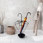 Aberto Design Paragüero 001, Metal Negro, 40 x 40 x 76 cm