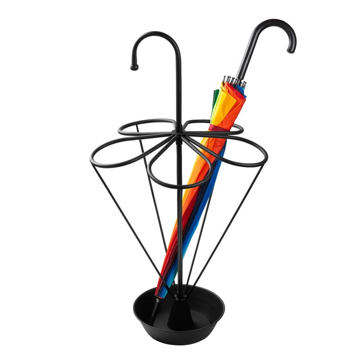 Aberto Design Paragüero 001, Metal Negro, 40 x 40 x 76 cm