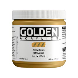 Golden Heavy Body Colores Acrílicos Amarillo Ocre 473 ml