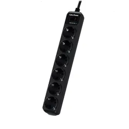 Cyberpower Regleta B0620SC0-DE 6 Tomas 1.8m Negra con Protección contra Sobretensiones