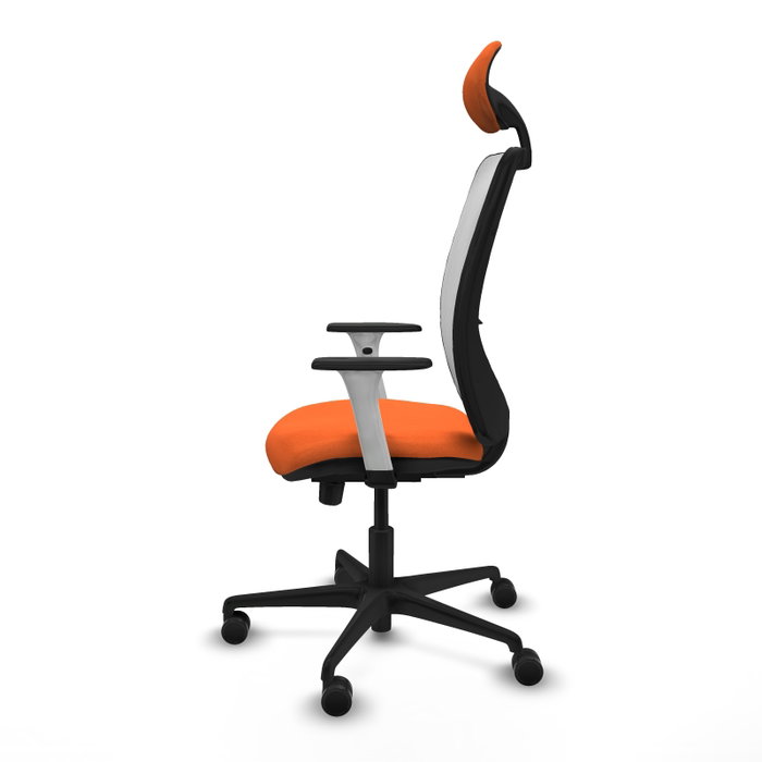 PIQUERAS Y CRESPO Silla de oficina Zulema con mecanismo Sincro/Traslack, Naranja y Blanco PIQUERAS Y CRESPO Silla de oficina Zulema con mecanismo Sincro/Traslack, Naranja y Blanco