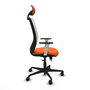 PIQUERAS Y CRESPO Silla de oficina Zulema con mecanismo Sincro/Traslack, Naranja y Blanco
