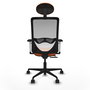 PIQUERAS Y CRESPO Silla de oficina Zulema con mecanismo Sincro/Traslack, Naranja y Blanco