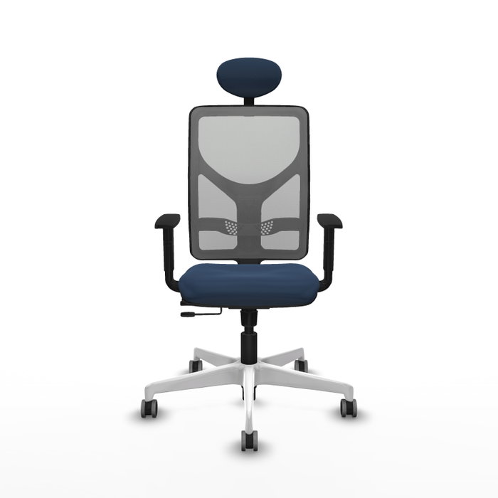 PIQUERAS Y CRESPO Silla de oficina Motilla Azul marino y Gris PIQUERAS Y CRESPO Silla de oficina Motilla Azul marino y Gris