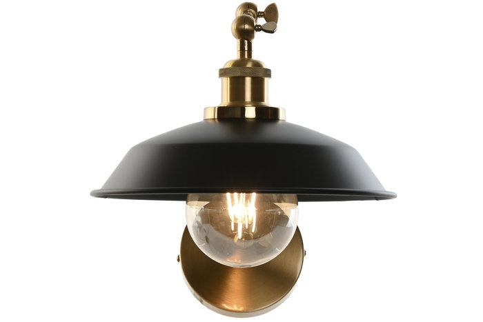 Lampara Aplique Vintage DKD Home Decor Dorado Negro 53 x 23 x 26 cm