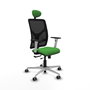 PIQUERAS Y CRESPO Silla de oficina Motilla con mecanismo Sincro/Traslack, Verde y Negro