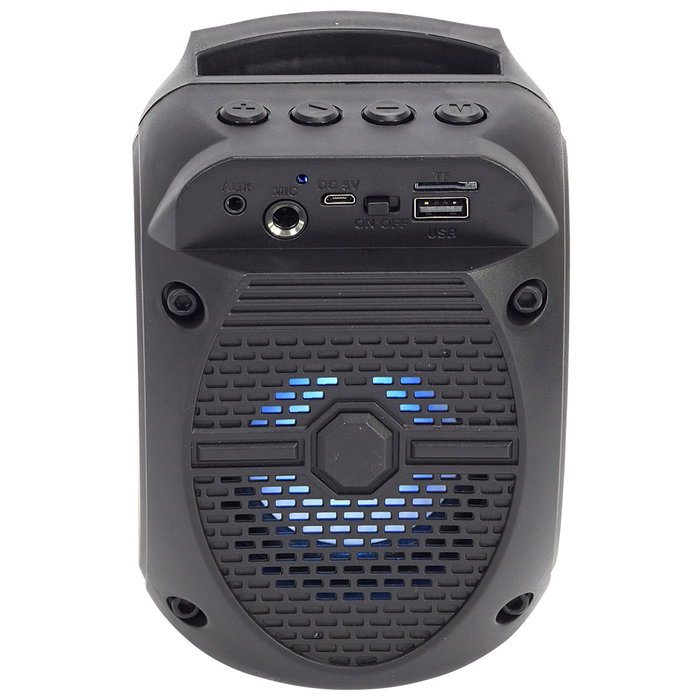 Be Mix Altavoz con Micrófono Karaoke 5W, Inalámbrico Bluetooth, Luminoso con Cambio de Color, Lector Micro SD y USB