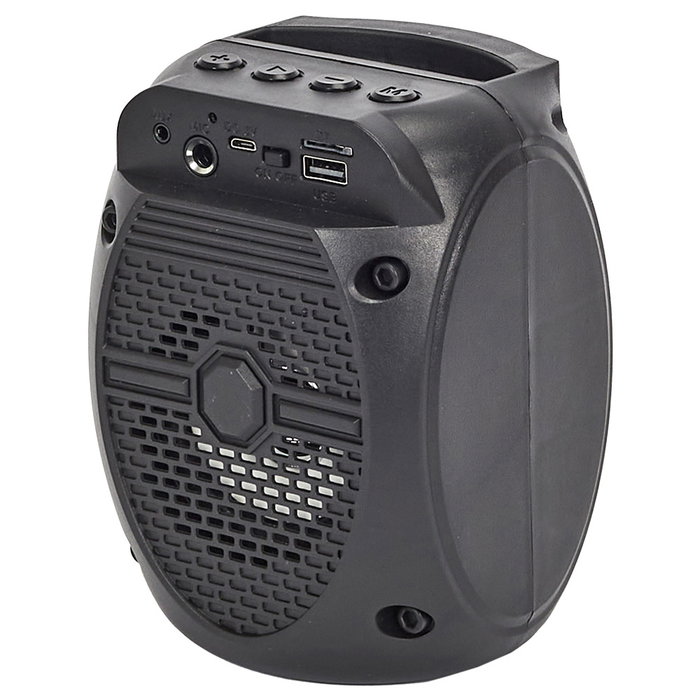 Be Mix Altavoz con Micrófono Karaoke 5W, Inalámbrico Bluetooth, Luminoso con Cambio de Color, Lector Micro SD y USB