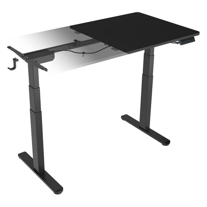 ICY BOX IB-EW122B-TT Mesa Escritorio Eléctrica Regulable en Altura 140x70 cm, Negro, 100 kg de Carga, Ajuste 630-1280 mm ICY BOX IB-EW122B-TT Mesa Escritorio Eléctrica Regulable en Altura 140x70 cm, Negro, 100 kg de Carga, Ajuste 630-1280 mm