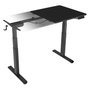 ICY BOX IB-EW122B-TT Mesa Escritorio Eléctrica Regulable en Altura 140x70 cm, Negro, 100 kg de Carga, Ajuste 630-1280 mm