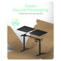 ICY BOX IB-EW122B-TT Mesa Escritorio Eléctrica Regulable en Altura 140x70 cm, Negro, 100 kg de Carga, Ajuste 630-1280 mm