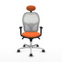 PIQUERAS Y CRESPO Silla de oficina Jorquera Naranja y Blanco